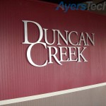 Aluminum Business Sign Waterjet Cut Letters